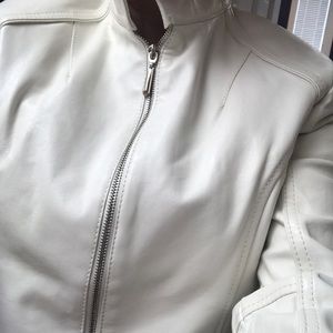 White Leather Jacket - Woman’s Small